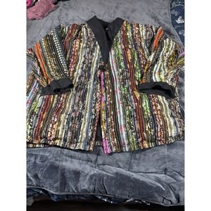 WEBEBOP  Size Colorful Artsy Jacket Blouse Size 2X  fabulous Bohemian‎